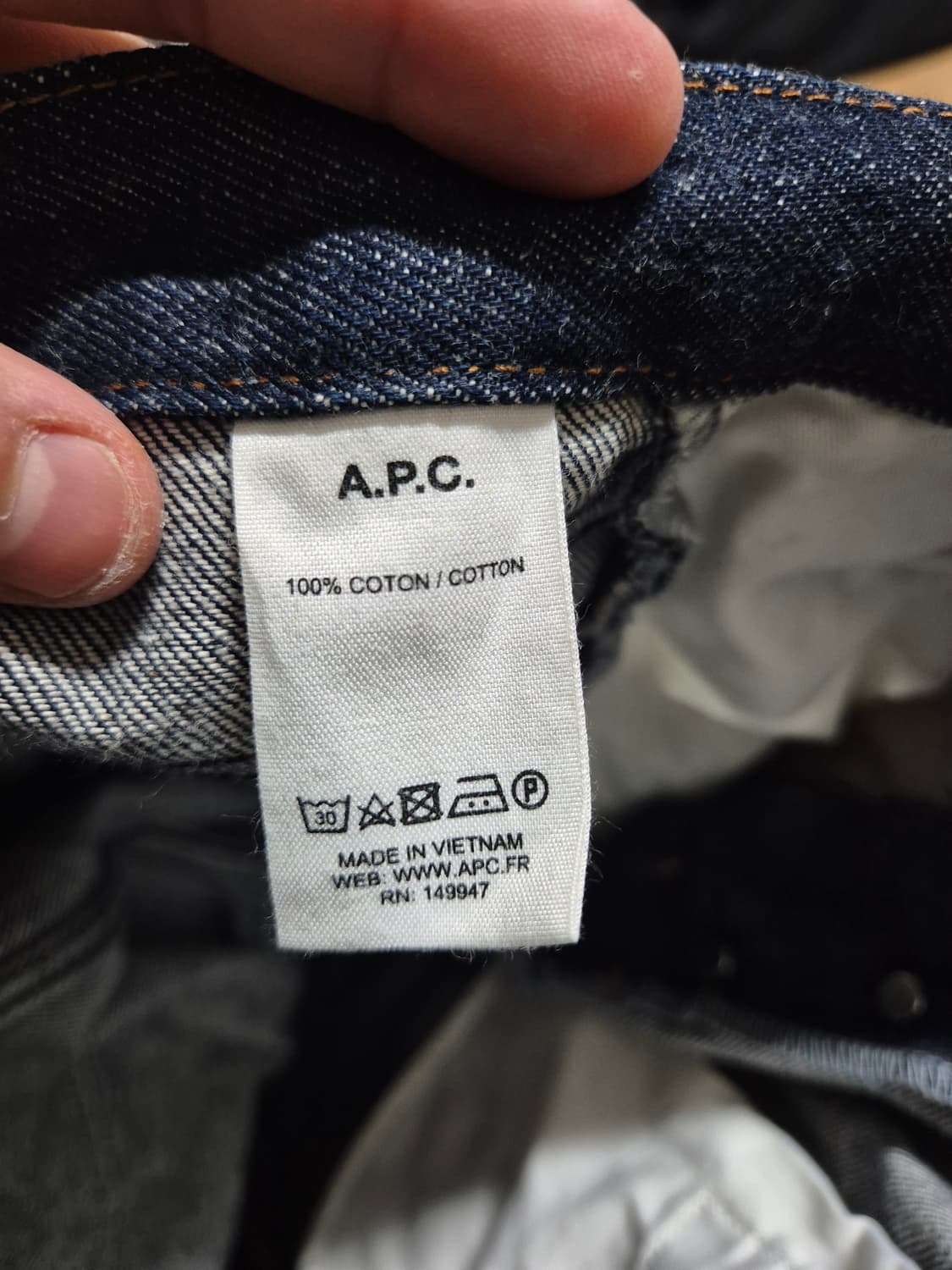 [32] 아페세 apc 쁘디 뉴 스탠다드 셀비지 청바지 진 중청 진청 상품이미지4