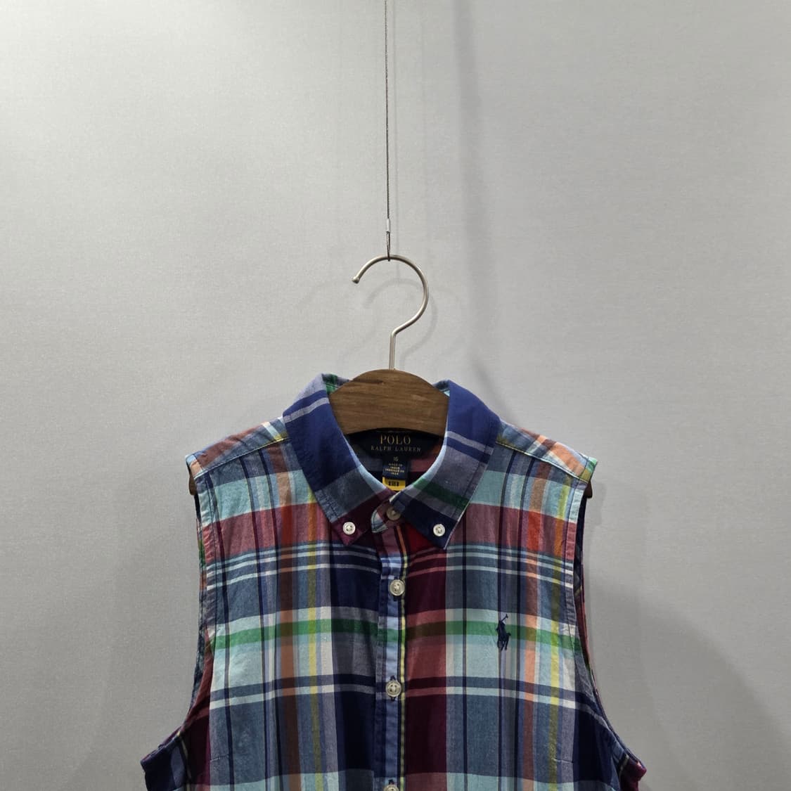 폴로랄프로렌 걸즈 슬리브리스 체크셔츠 원피스 16 상품이미지2