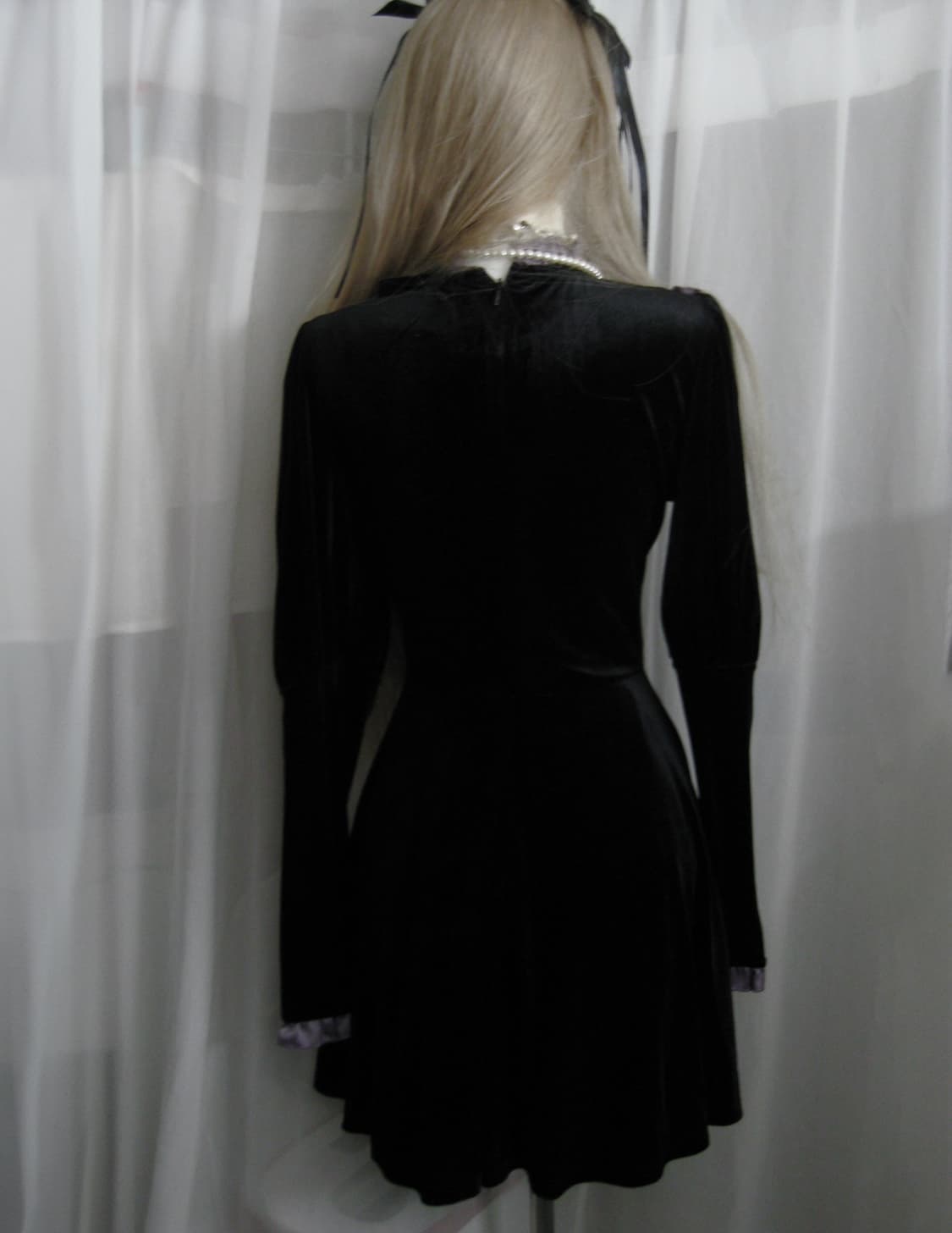 Velvet gothic dress dark in love 고스 드레스 상품이미지2