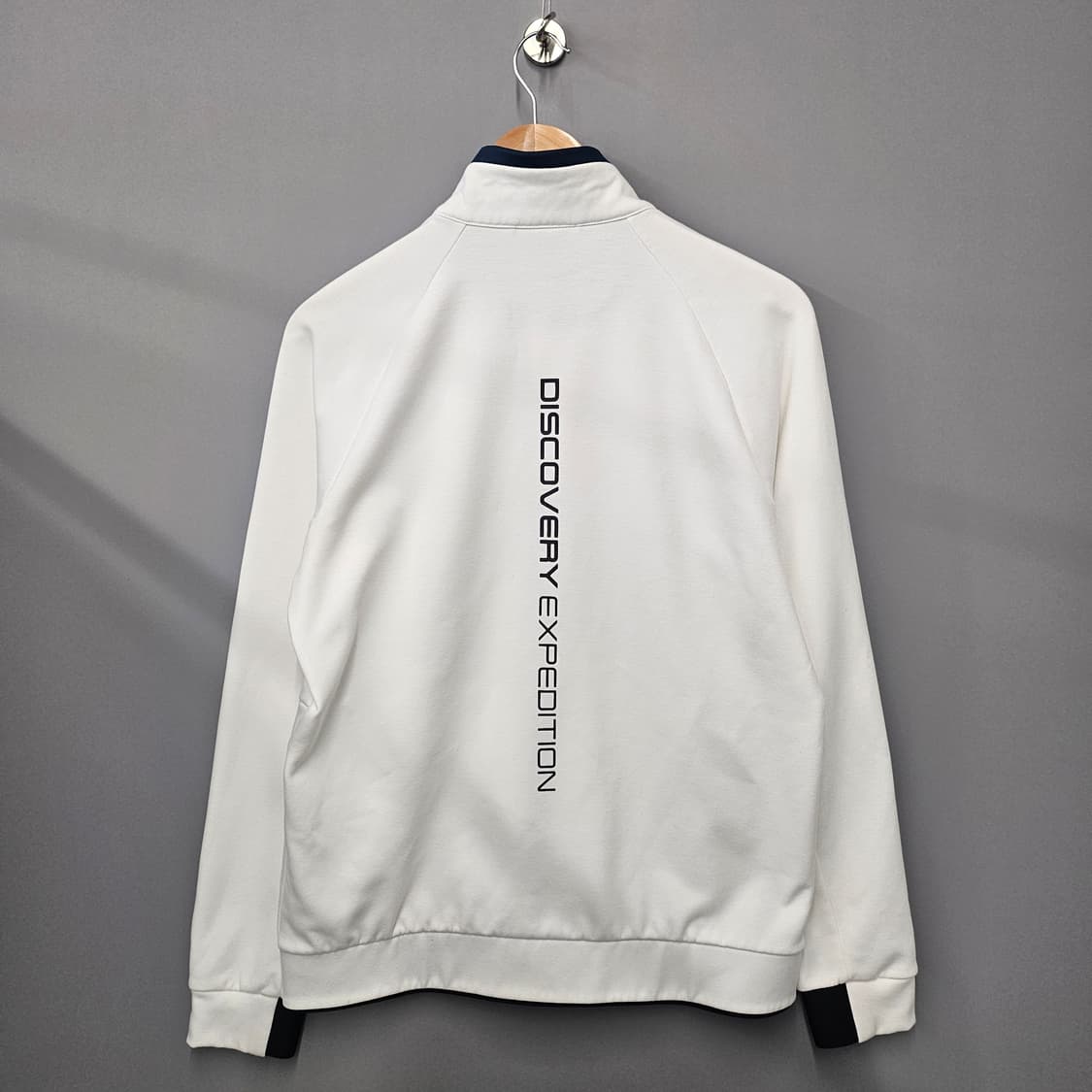  디스커버리 레이온 기모 트레이닝 자켓 화이트 상품이미지2