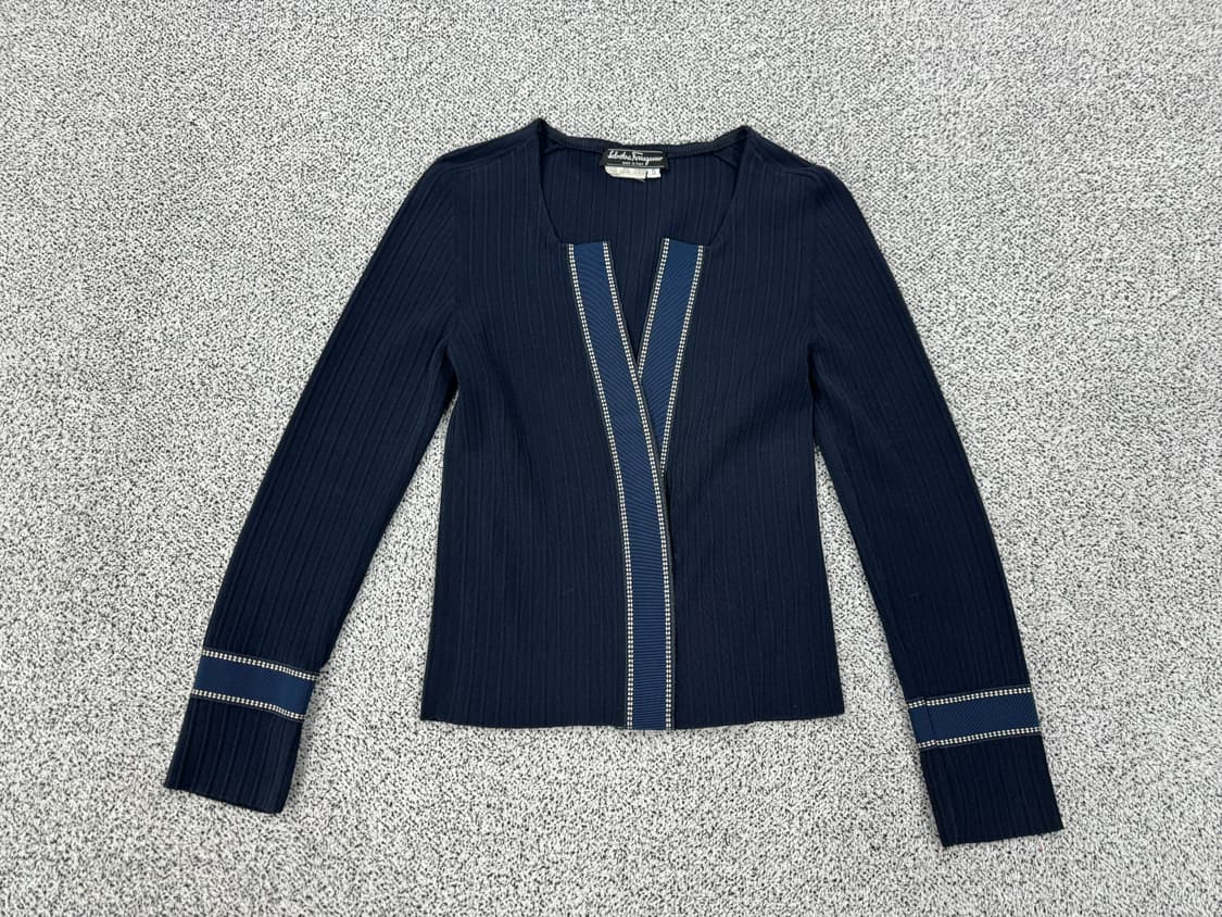 페레가모 플리츠 코튼가디건 상품이미지1