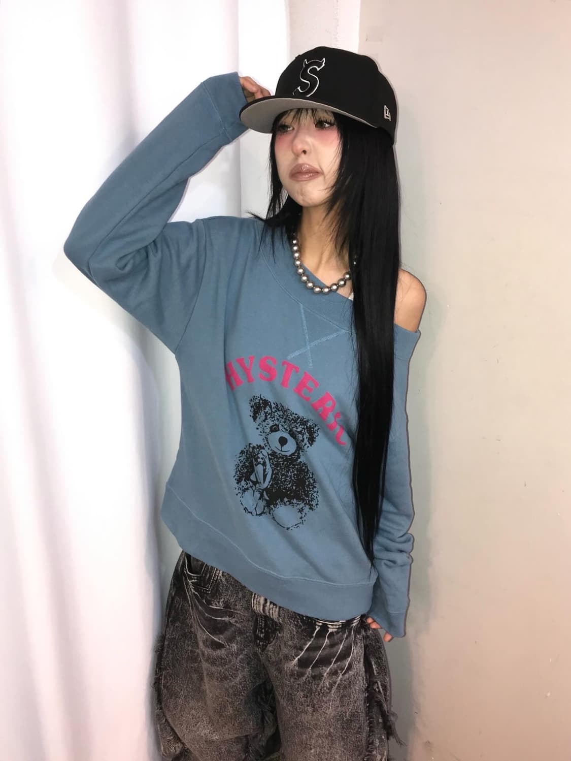 Hysteric Glamour One-Shoulder Sweatshi 상품이미지3