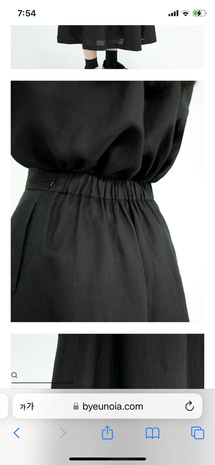 유노이아 mone 스커트 (린넨•블랙•s) 상품이미지6