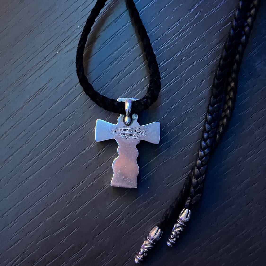 급처)정품 크롬하츠 셀틱 볼로팁 레더 목걸이 상품이미지2