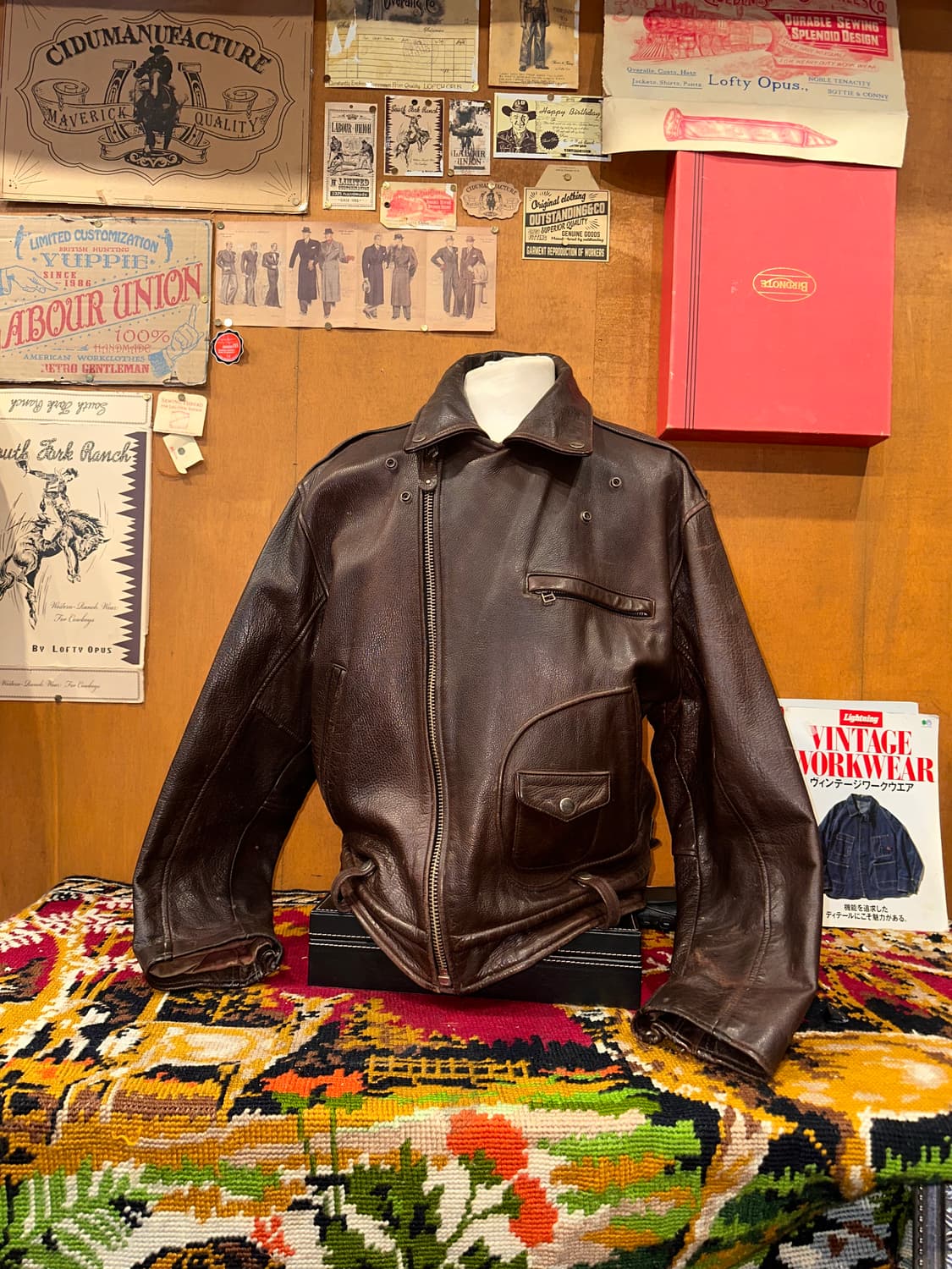 ( L-XL ) 가죽자켓 라이더자켓 바이커자켓 봄버자켓 빈티지가죽 상품이미지1
