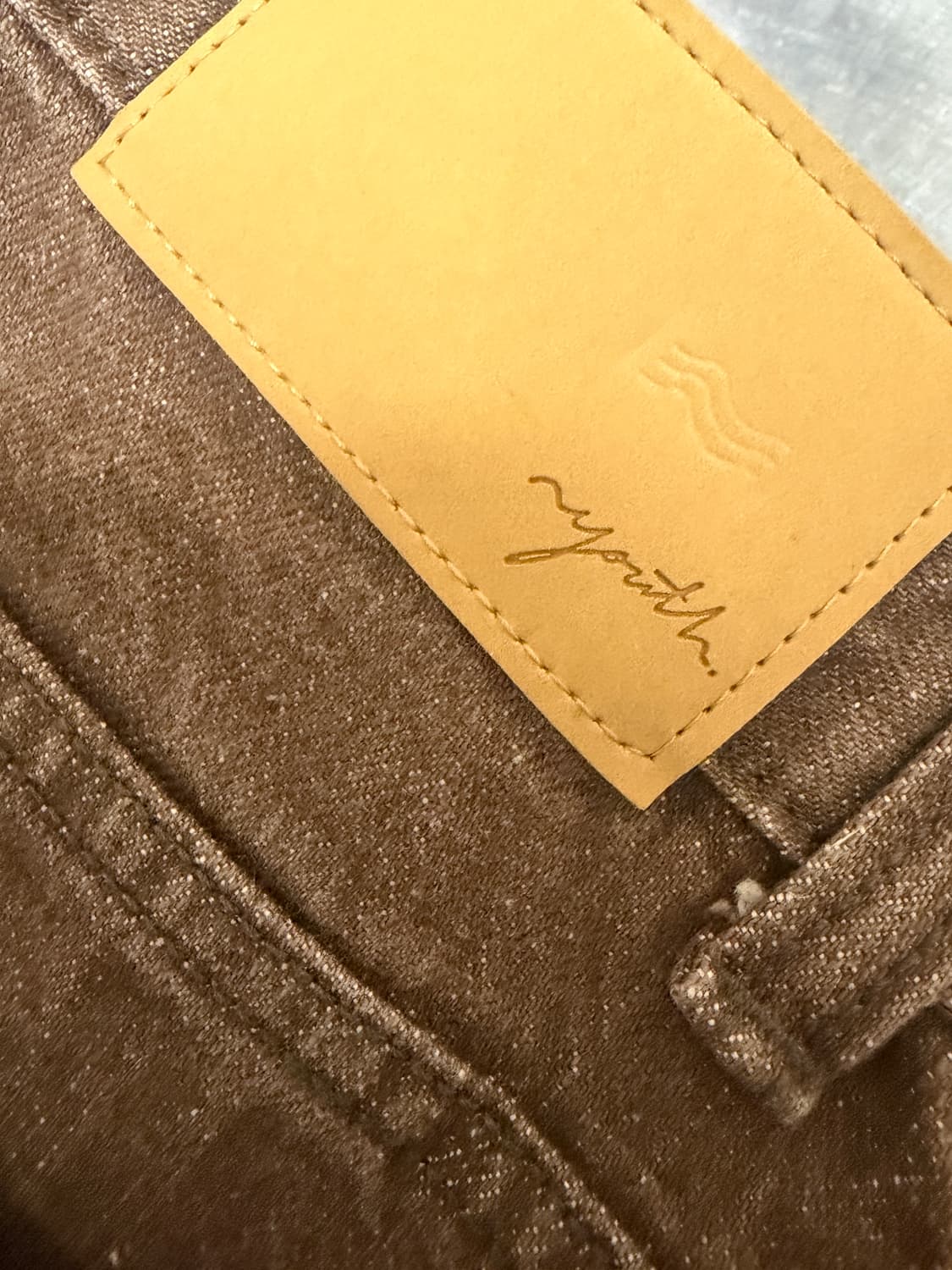 (M)유스 와이드 데님 브라운 상품이미지4