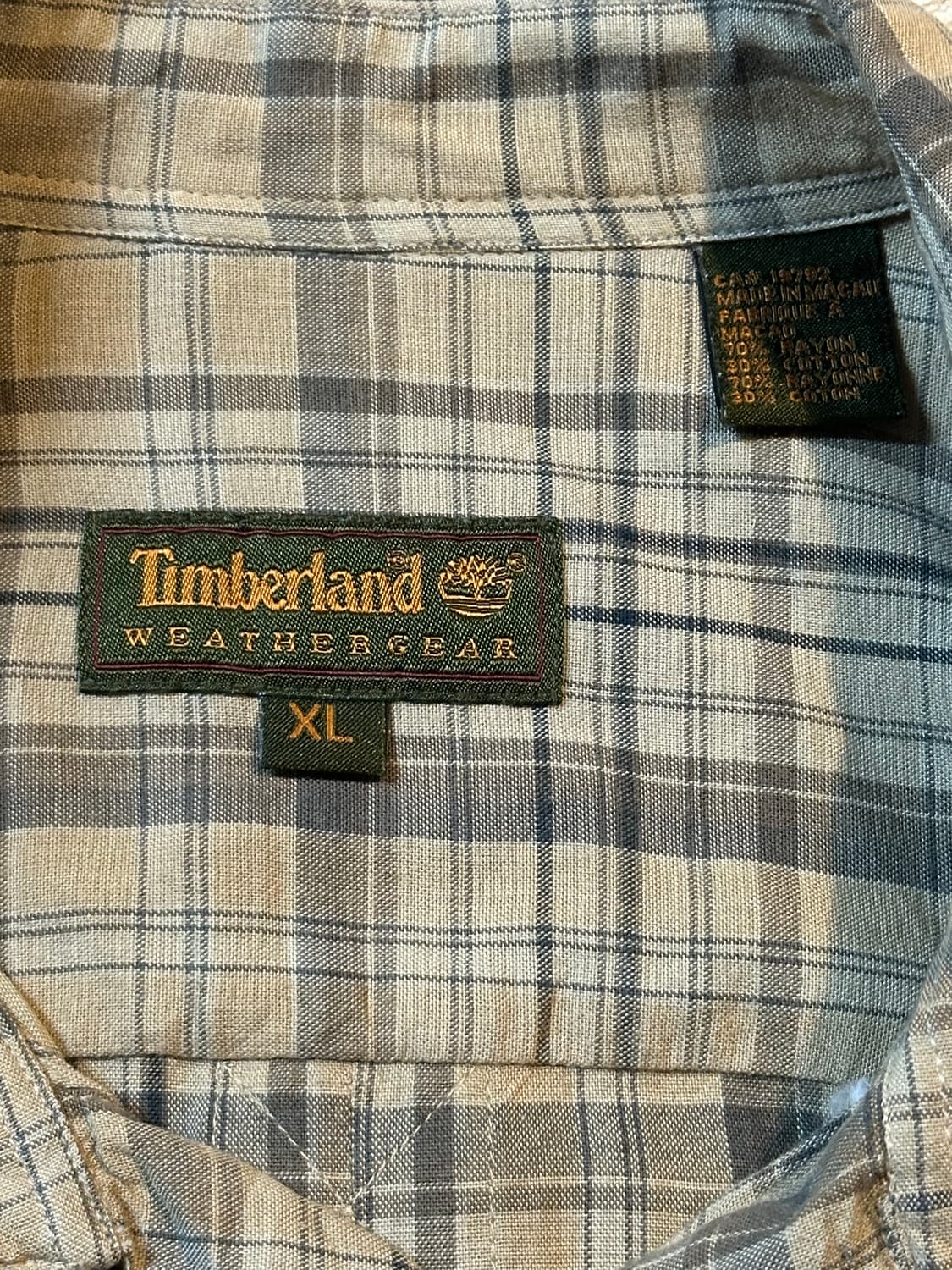 팀버랜드 TIMBERLAND 원포켓 자수로고 체크 반팔셔츠 상품이미지9