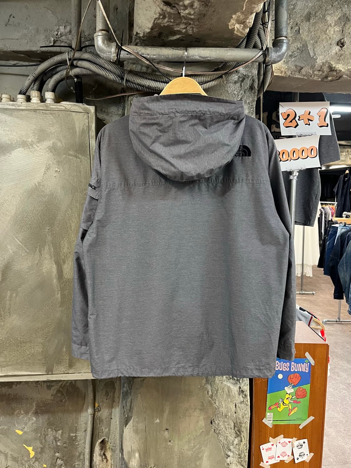 노스페이스 후드 바람막이 그레이 L 100 #csz4042 상품이미지2