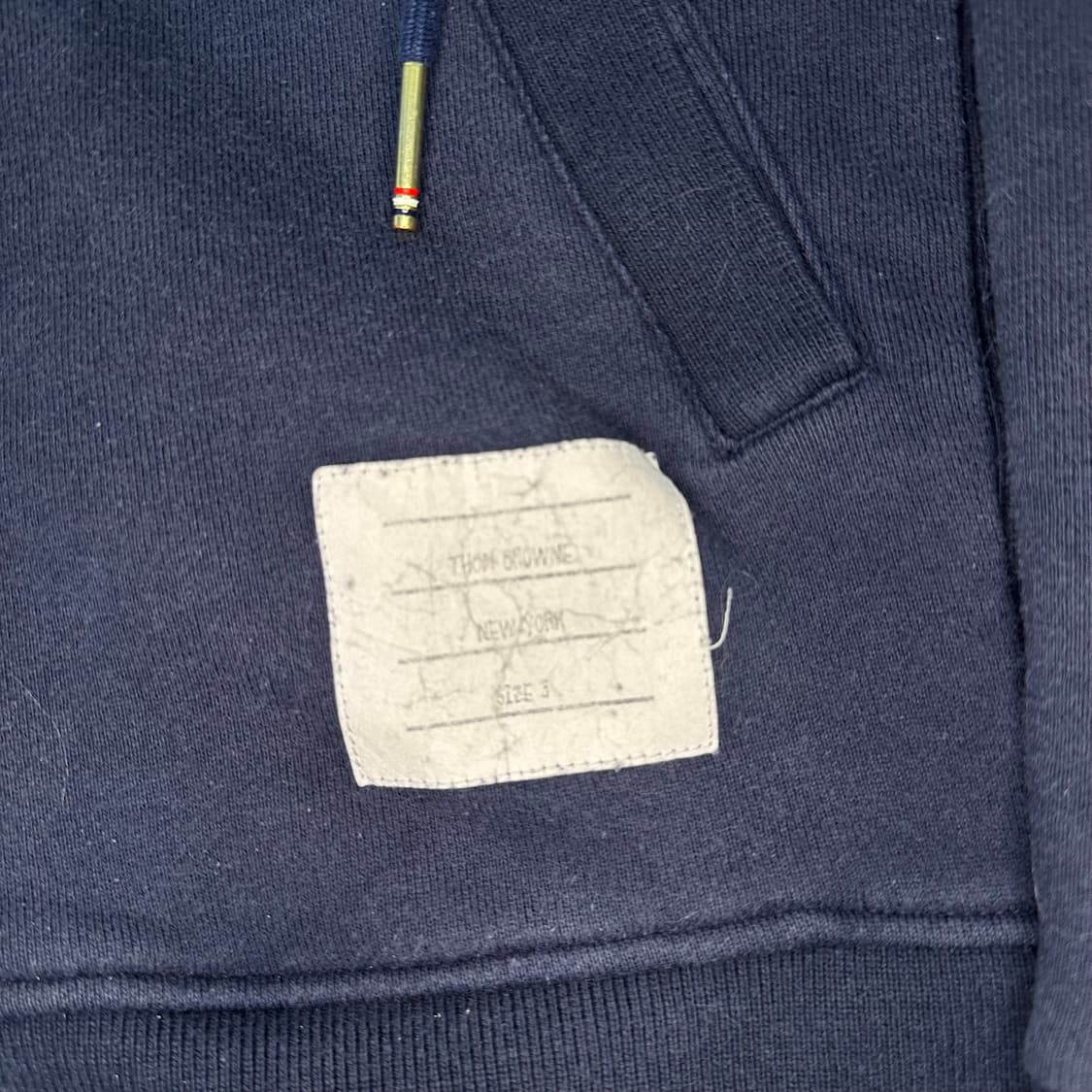 [A급/정품] 톰브라운 네이비 사선 후드집업 상품이미지2