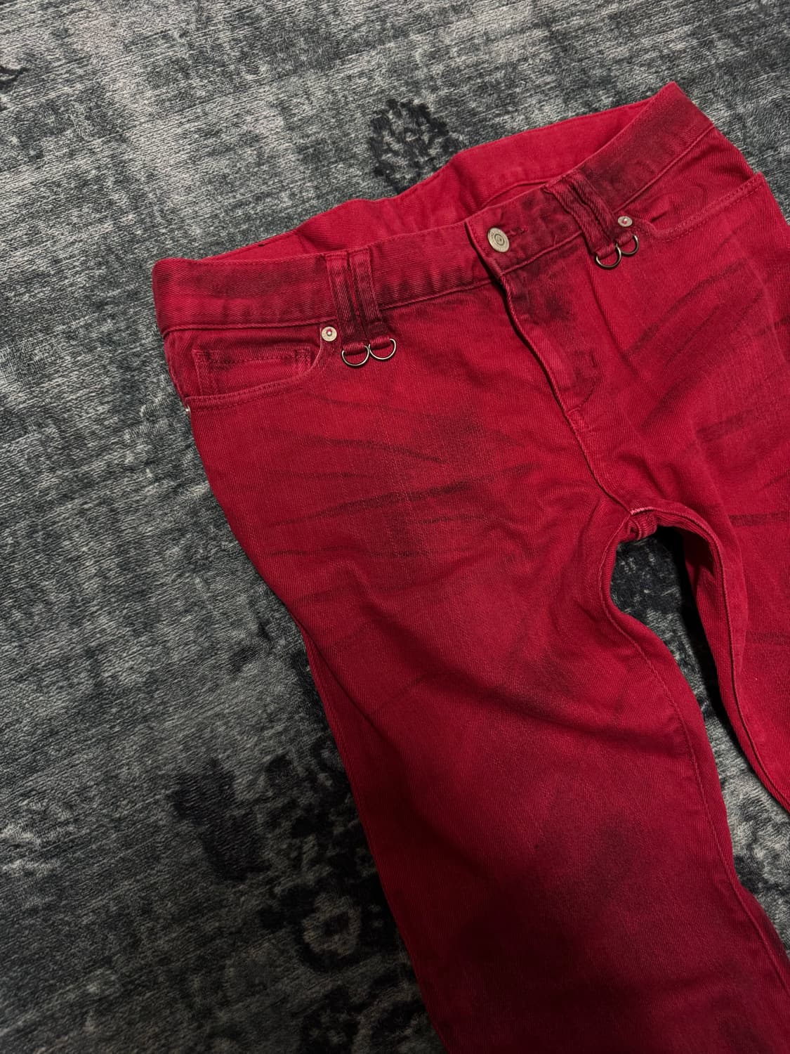 Buffalo bobs 00s red washing boots cut d 상품이미지3