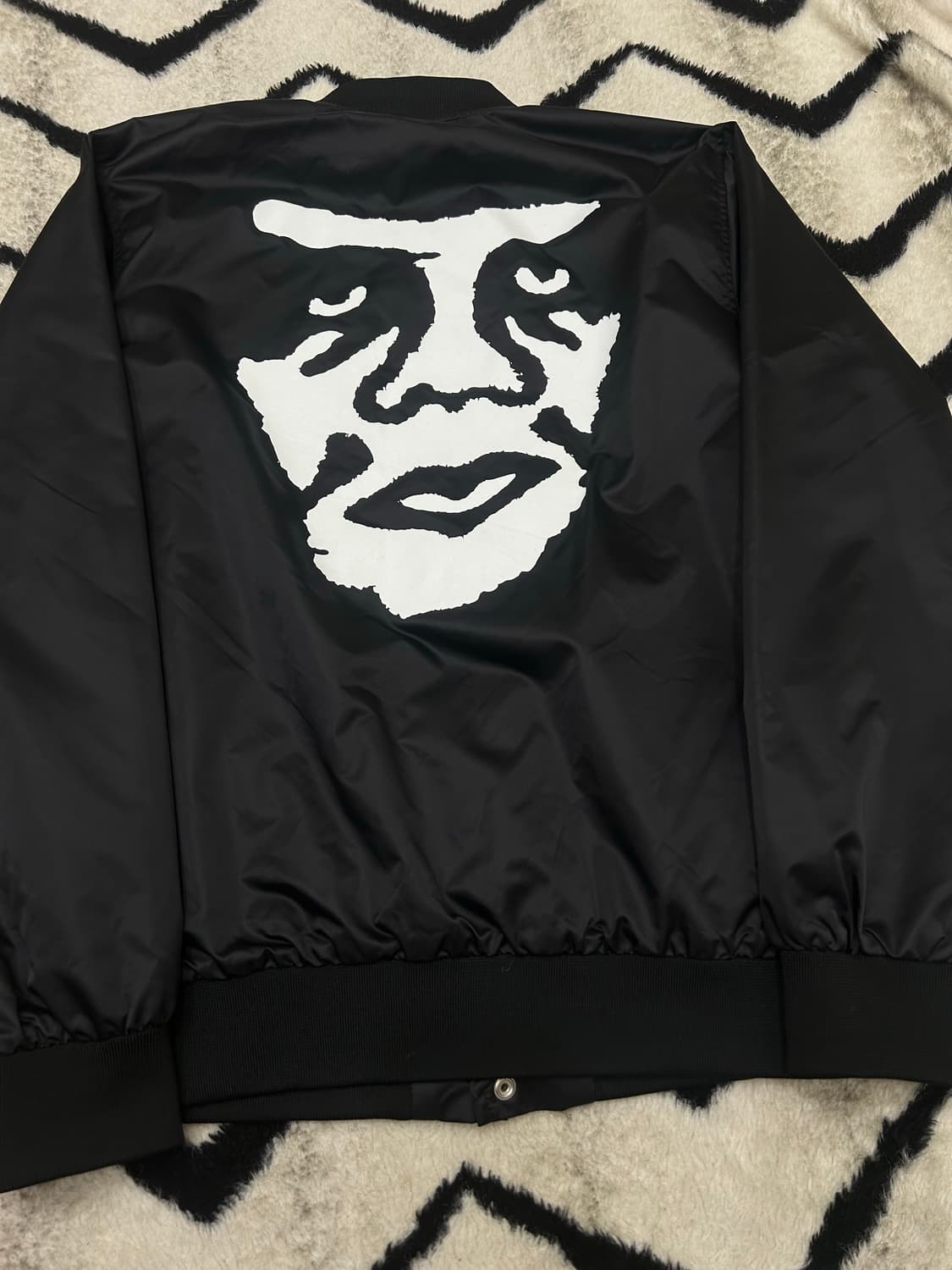 [L]OBEY 빅로고 프린팅 코치자켓/블랙 상품이미지2