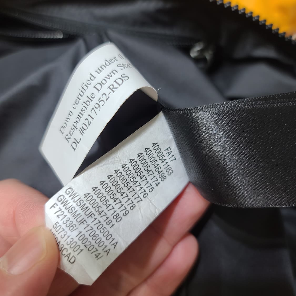 17FW 슈프림 노스페이스 레더 눕시자켓 옐로우[XL] 상품이미지8