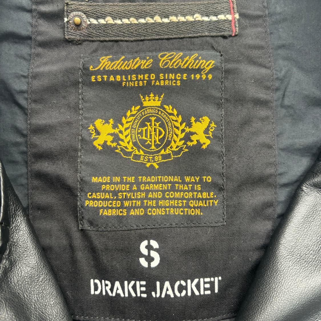 인더스트리 클로싱 빈티지 블랙 비대칭 레더 자켓 S 상품이미지7