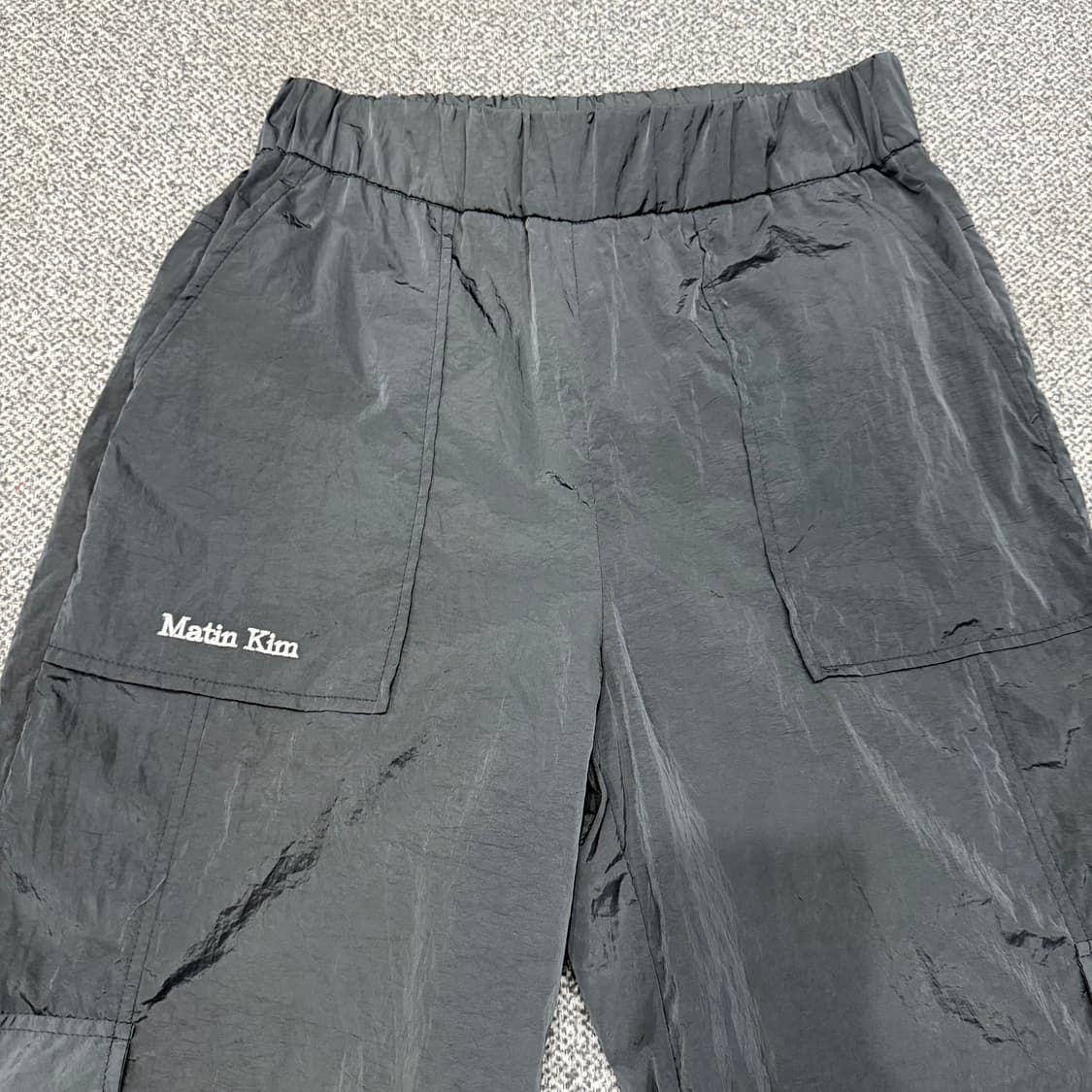 S W 마뗑킴 Matin Kim 우븐 나일론 메탈 스트링 팬츠 바지 상품이미지3