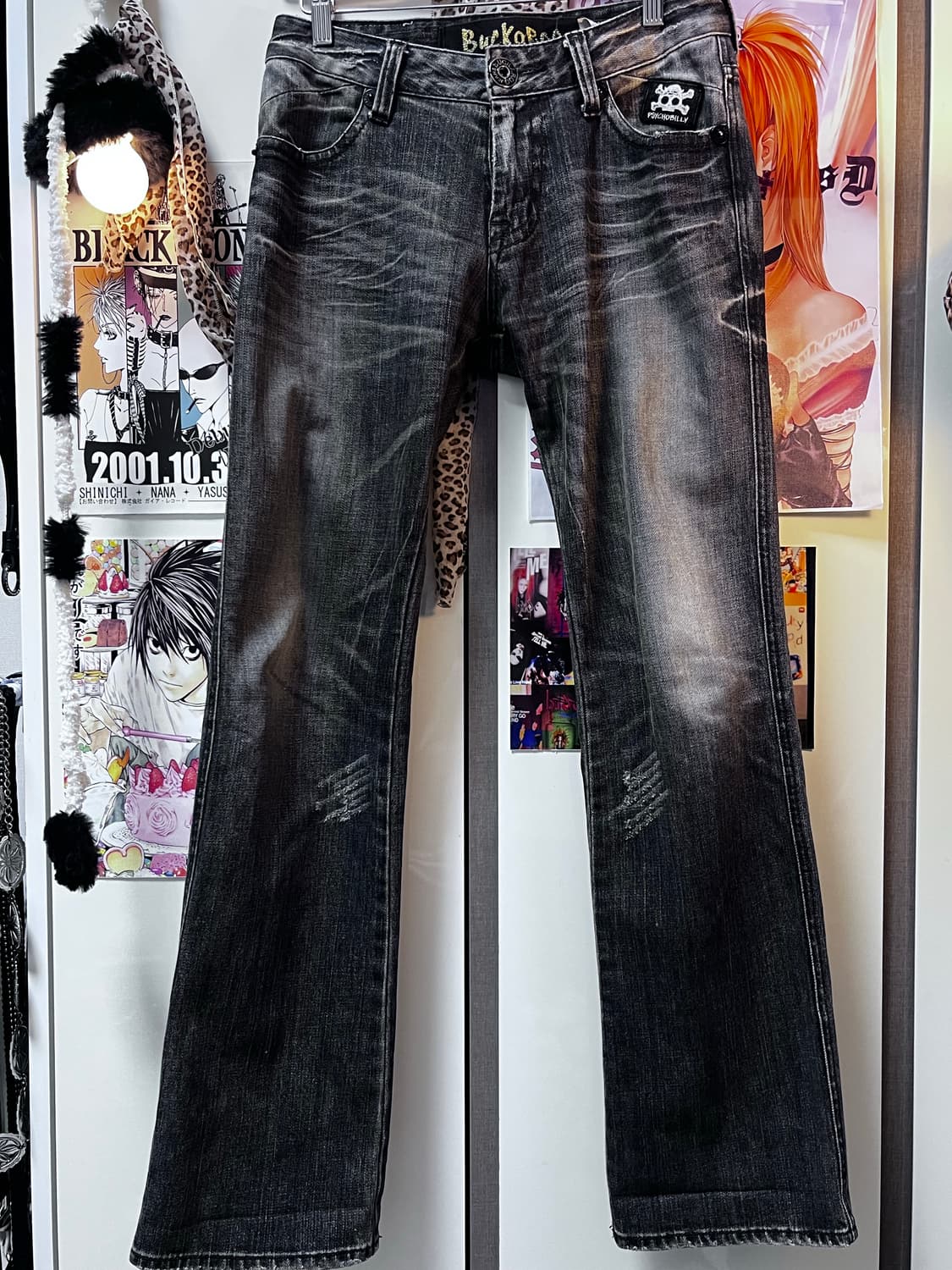 Buckaroo 버커루 스컬 패치 그레이 워싱 데님 상품이미지1