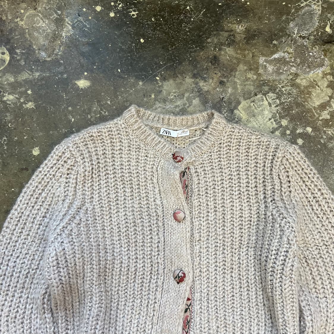 M) ZARA 자라 루즈핏 니트 스웨터 가디건 상품이미지4