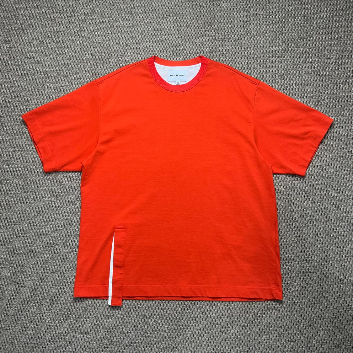 솔리드옴므 오버핏 절개 반팔 티셔츠 50 상품이미지1