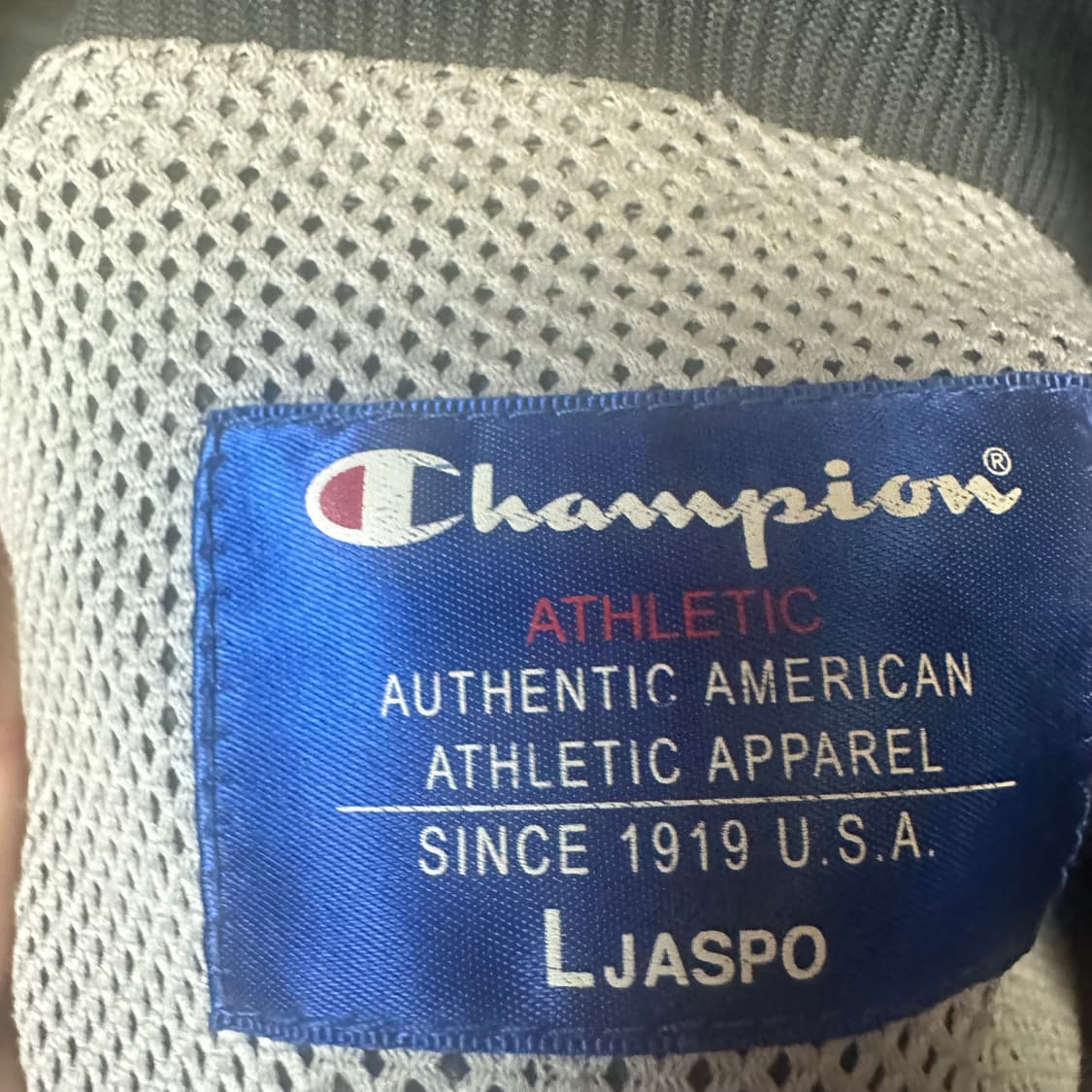 챔피온 빈티지 일본판 그레이 사이드라인 블랙바람막이 L 상품이미지3