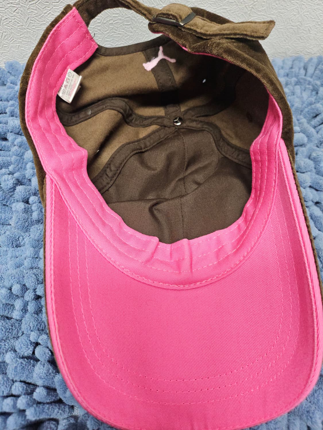 푸마 브라운 벨벳 캡모자 핑크 스팽글 상품이미지3