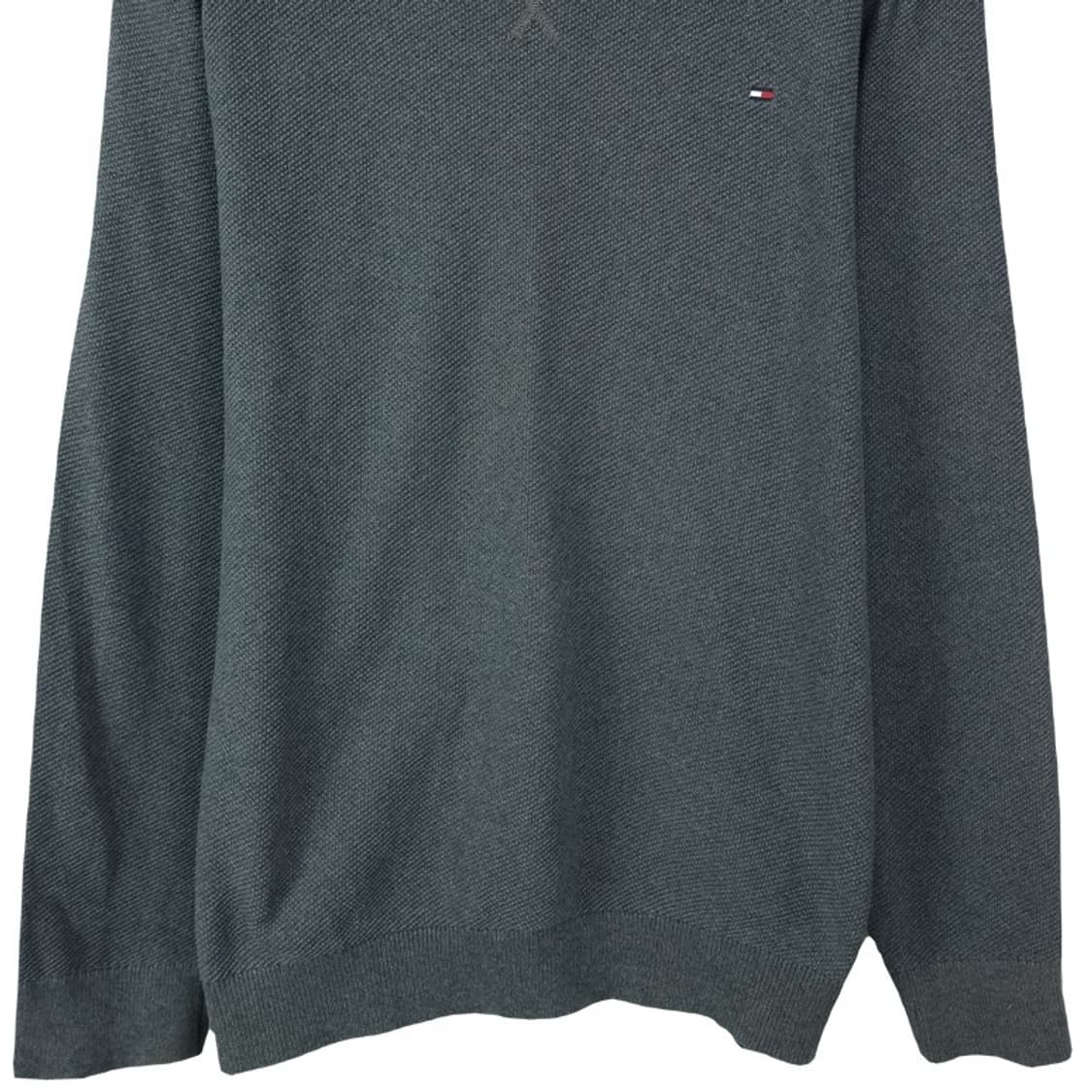 [타미힐피거] 스몰 로고 자수 니트 챠콜 M18781 상품이미지5