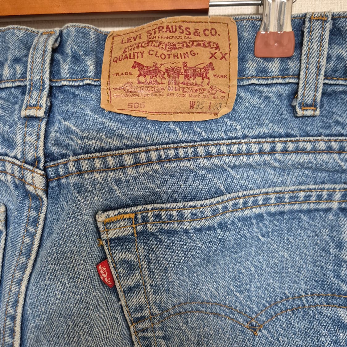 90's 리바이스 Levis Made In USA 505 데님팬츠 상품이미지4