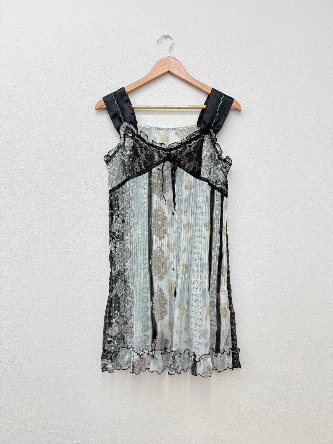 빈티지 Spinkle 레이스 프릴 레이어드 원피스 상품이미지1