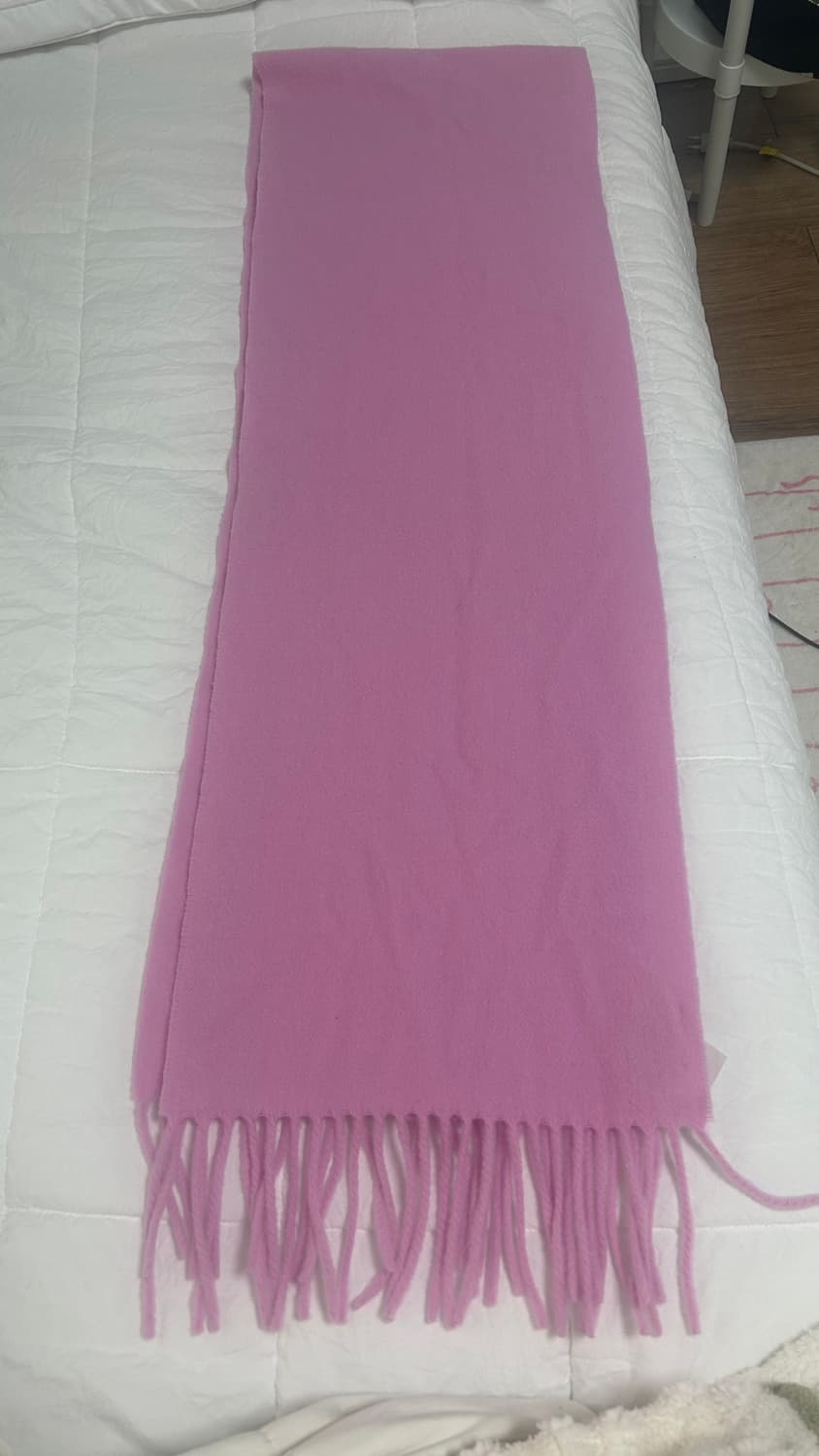 아크네스튜디오 내로우 울 프린지 머플러 버블 핑크 상품이미지2