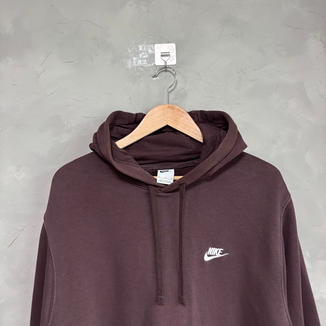 나이키 스우시 후드 버건디 브라운 상품이미지2