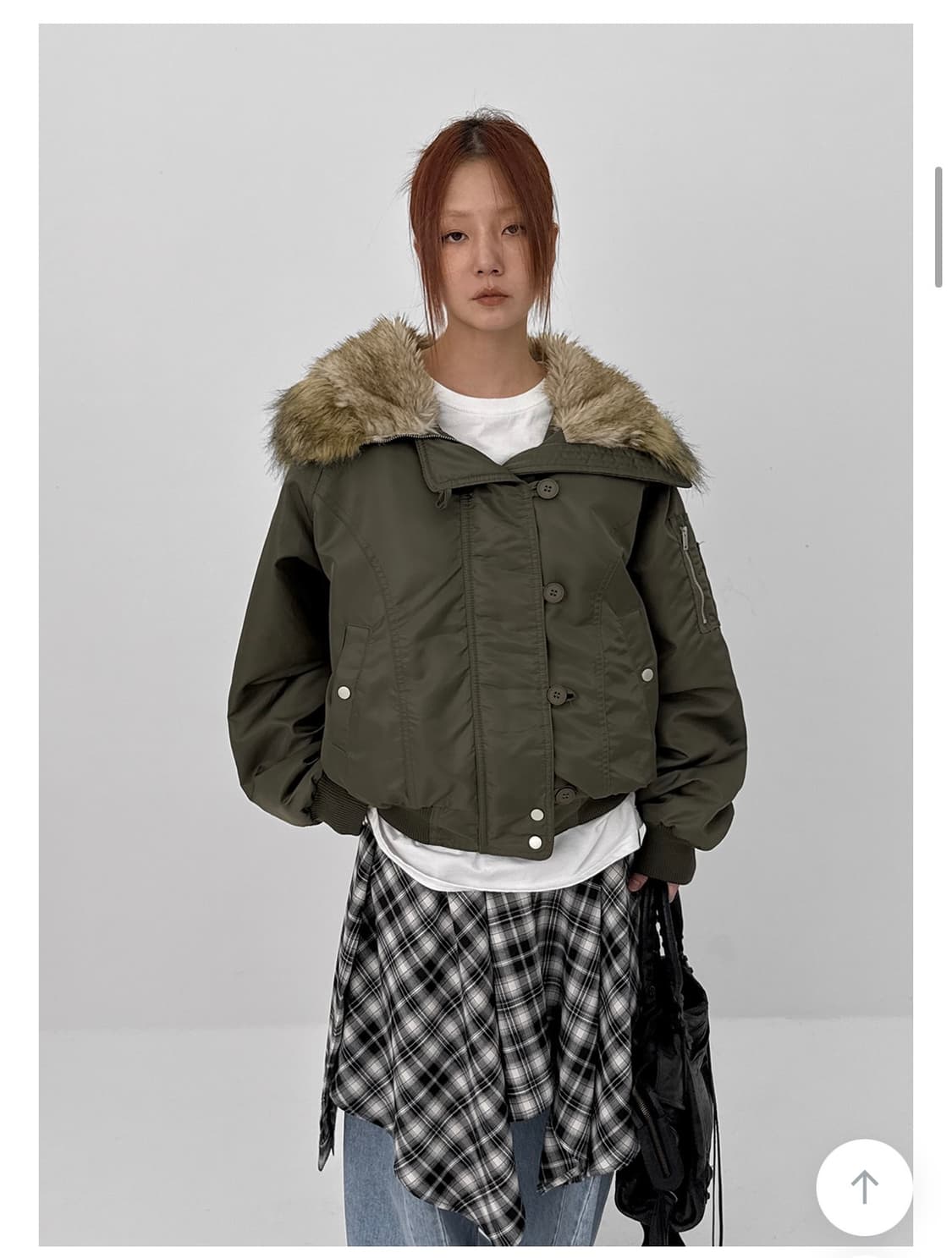 블랙업 누닐 퍼트리밍 후드 점퍼 상품이미지2