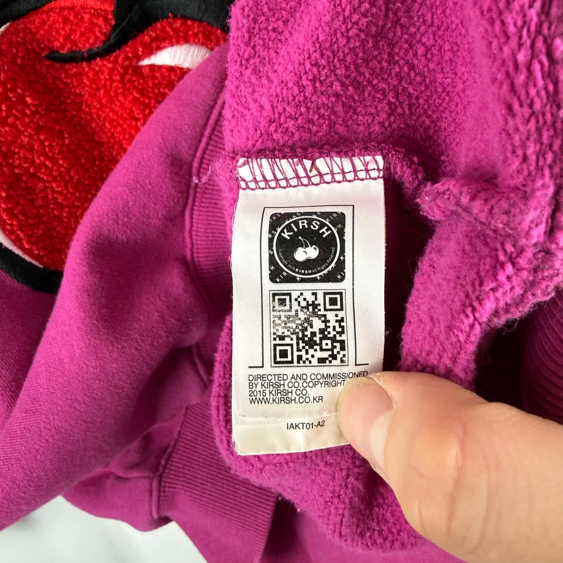 1) 키르시 체리 맨투맨 핫핑크 상품이미지5