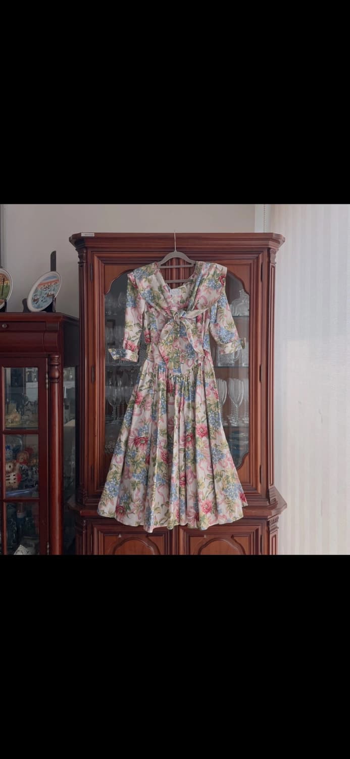 초레어 80년대 빈티지 꽃무늬 드레스 상품이미지1