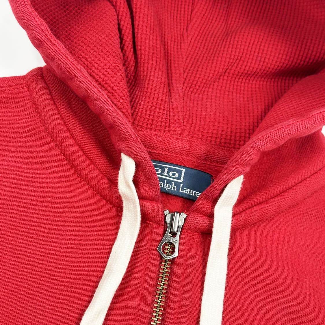 폴로 랄프로렌 헤비코튼 써멀 후드집업 레드 M 상품이미지5
