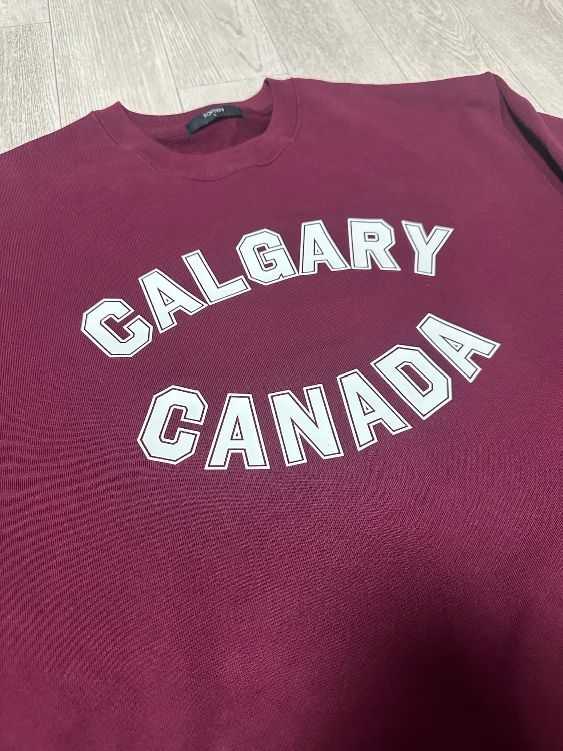 탑텐 버건디 맨투맨 상품이미지3