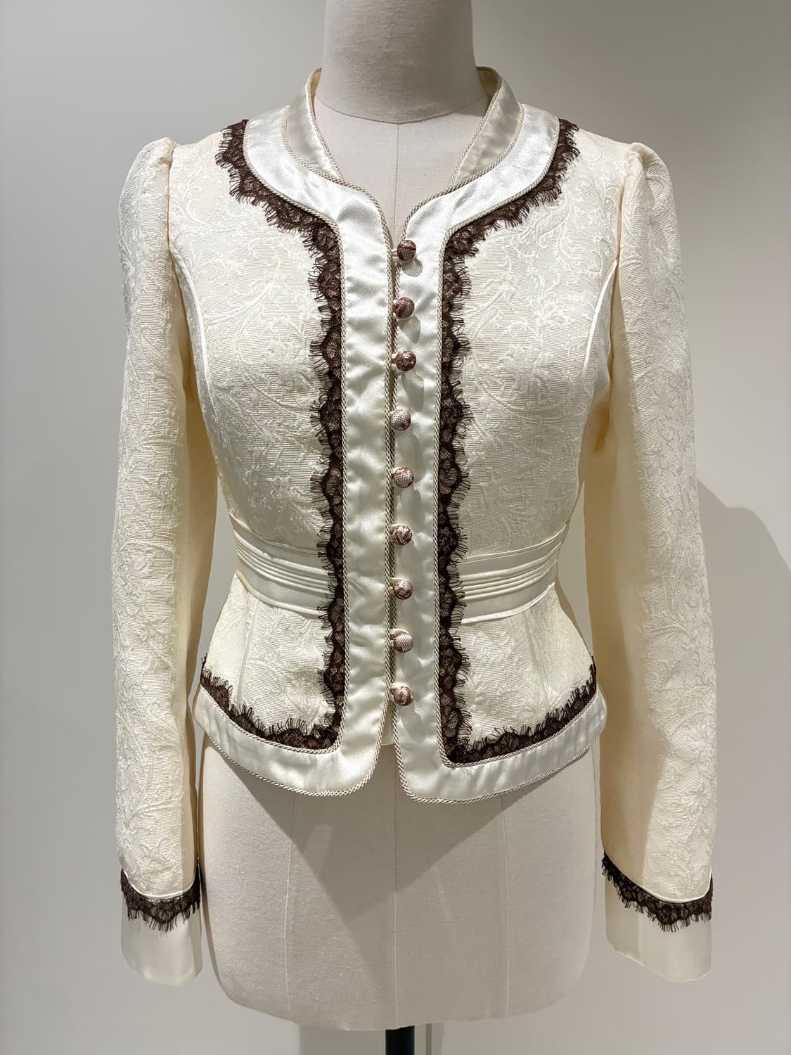 자카드 레이스 버튼 자켓 상품이미지1