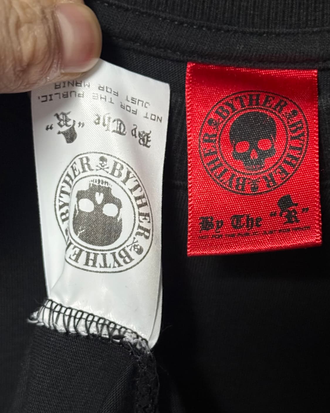 BYTHER 바이더알 해골 스컬 프린팅 오버칫 블랙 반팔 티셔츠 락 펑크 상품이미지6