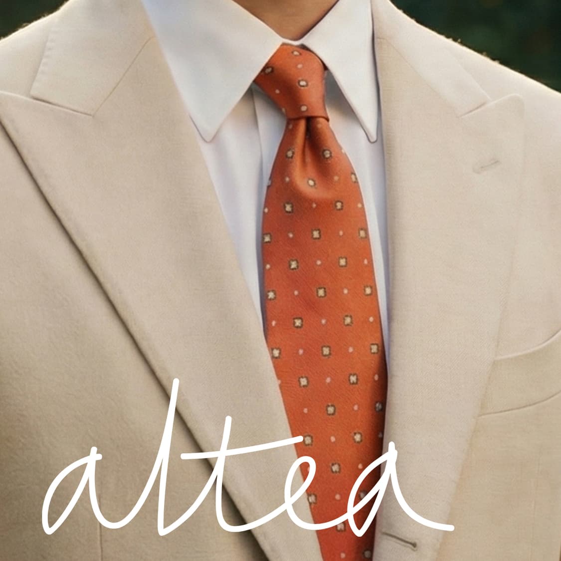 알테아 실크 오렌지 패턴 넥타이 9.2cm A등급 A19253
 상품이미지1