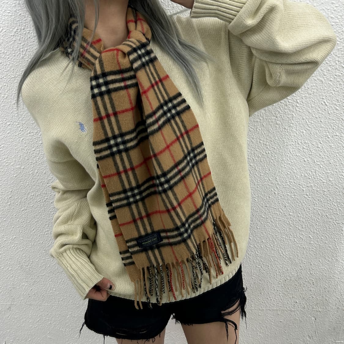 버버리 클래식 노바체크 캐시미어 머플러 상품이미지1