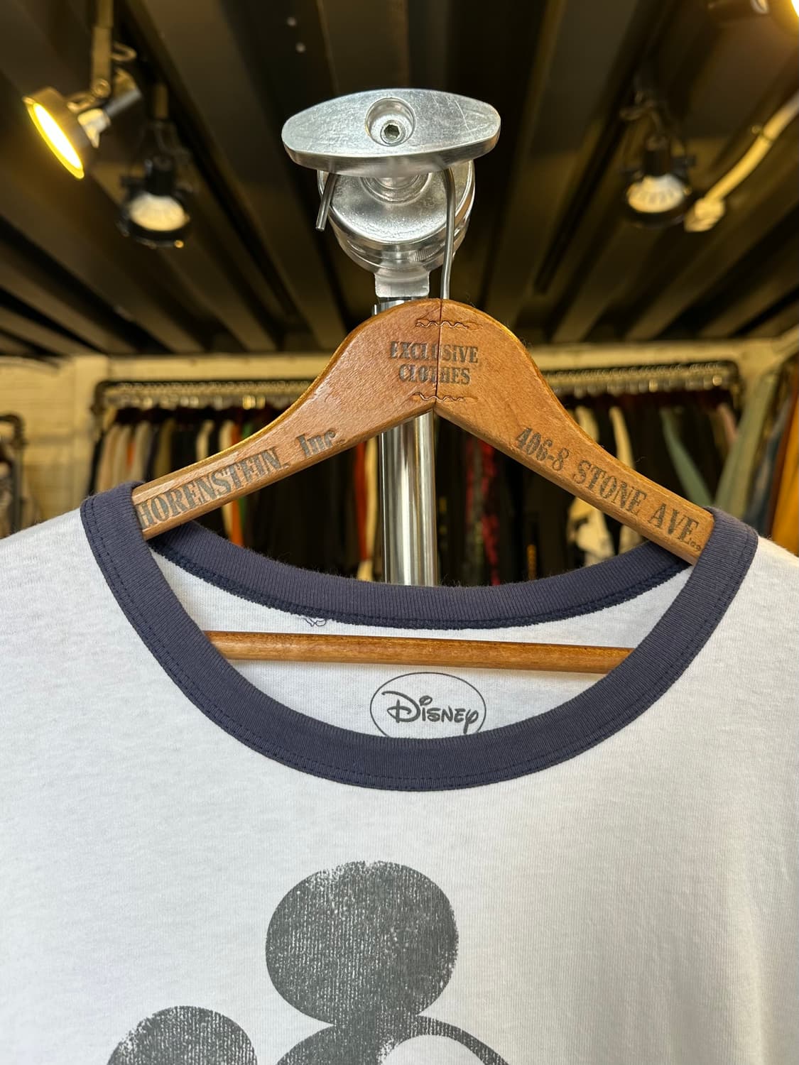 디즈니 미키마우스 프린팅 더티 링거티셔츠 상품이미지2