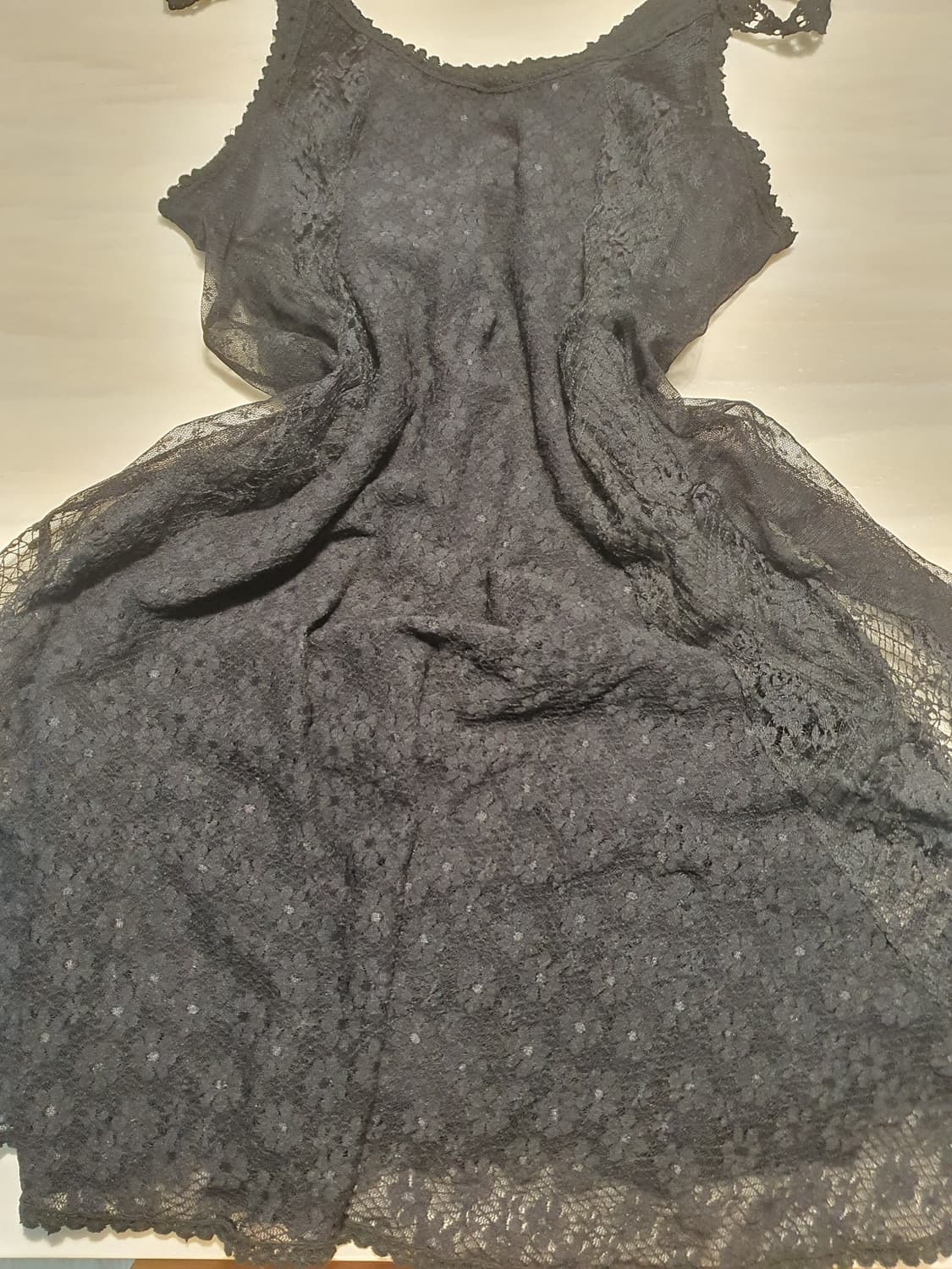 [빈티지] 레이어드 원피스 레이스 블랙 슬립 원피스 상품이미지7