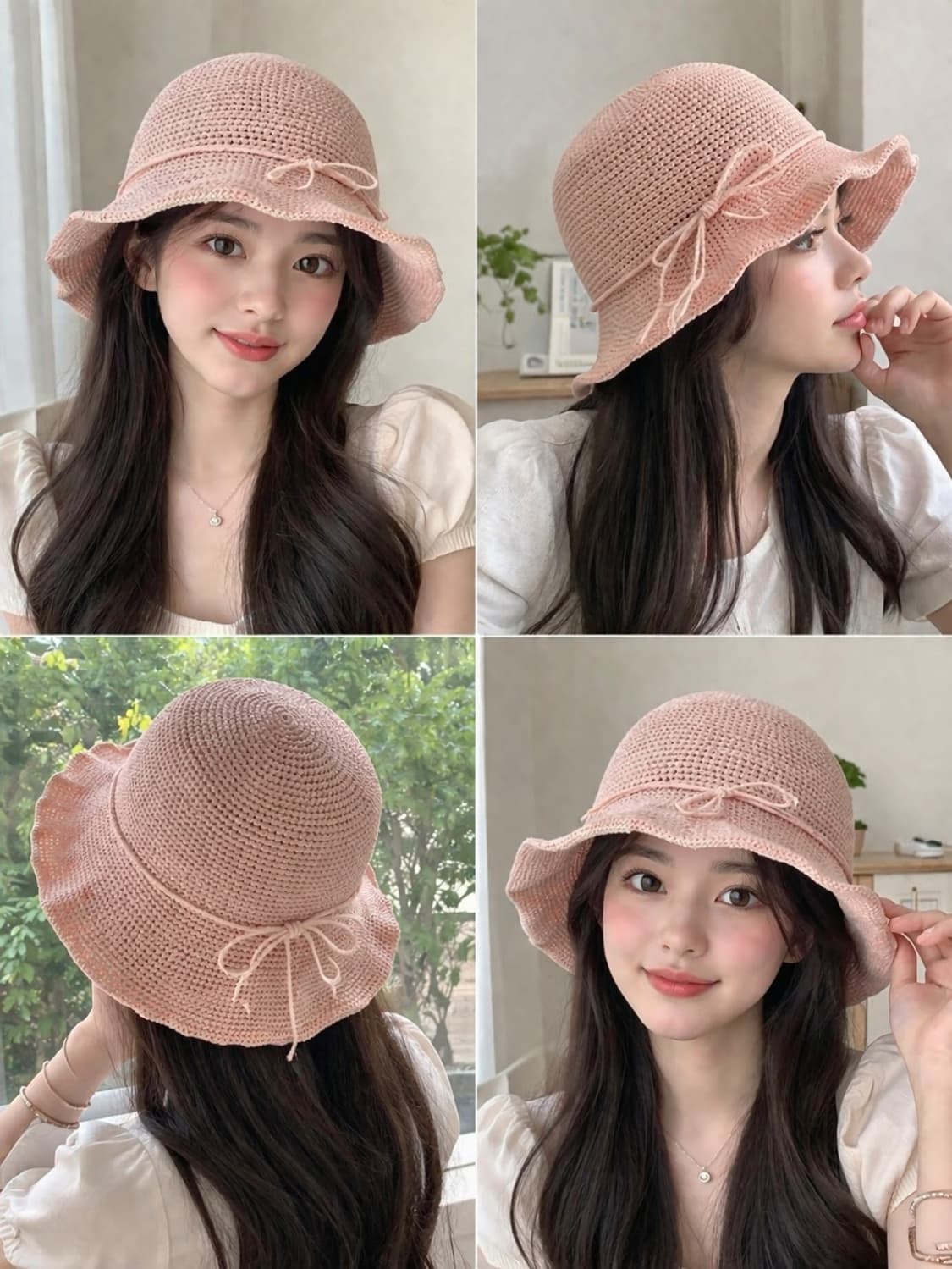 🧢 백화점 천연 지사 핑크 벙거지 🎀 여리핏 (페이보/PAVO) 상품이미지1