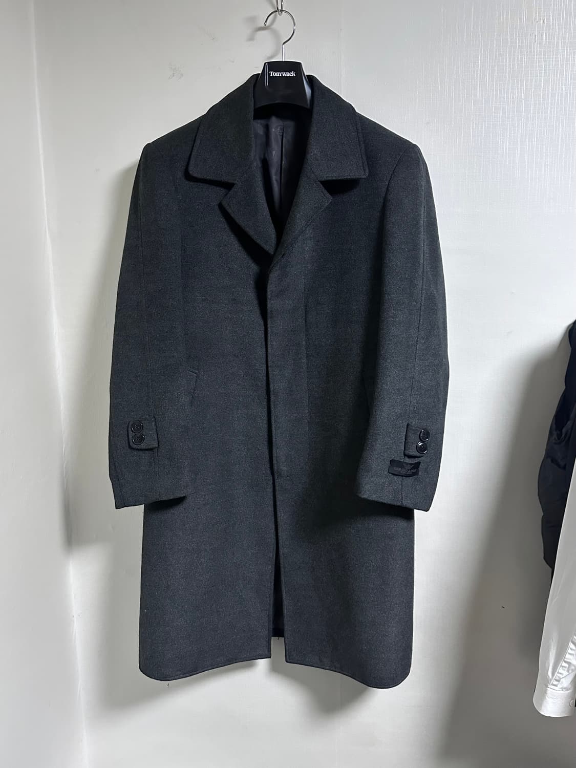 조르지오 아르마니 캐시미어 100% 싱글 코트 르 꼴레지오니 48/차콜  상품이미지1