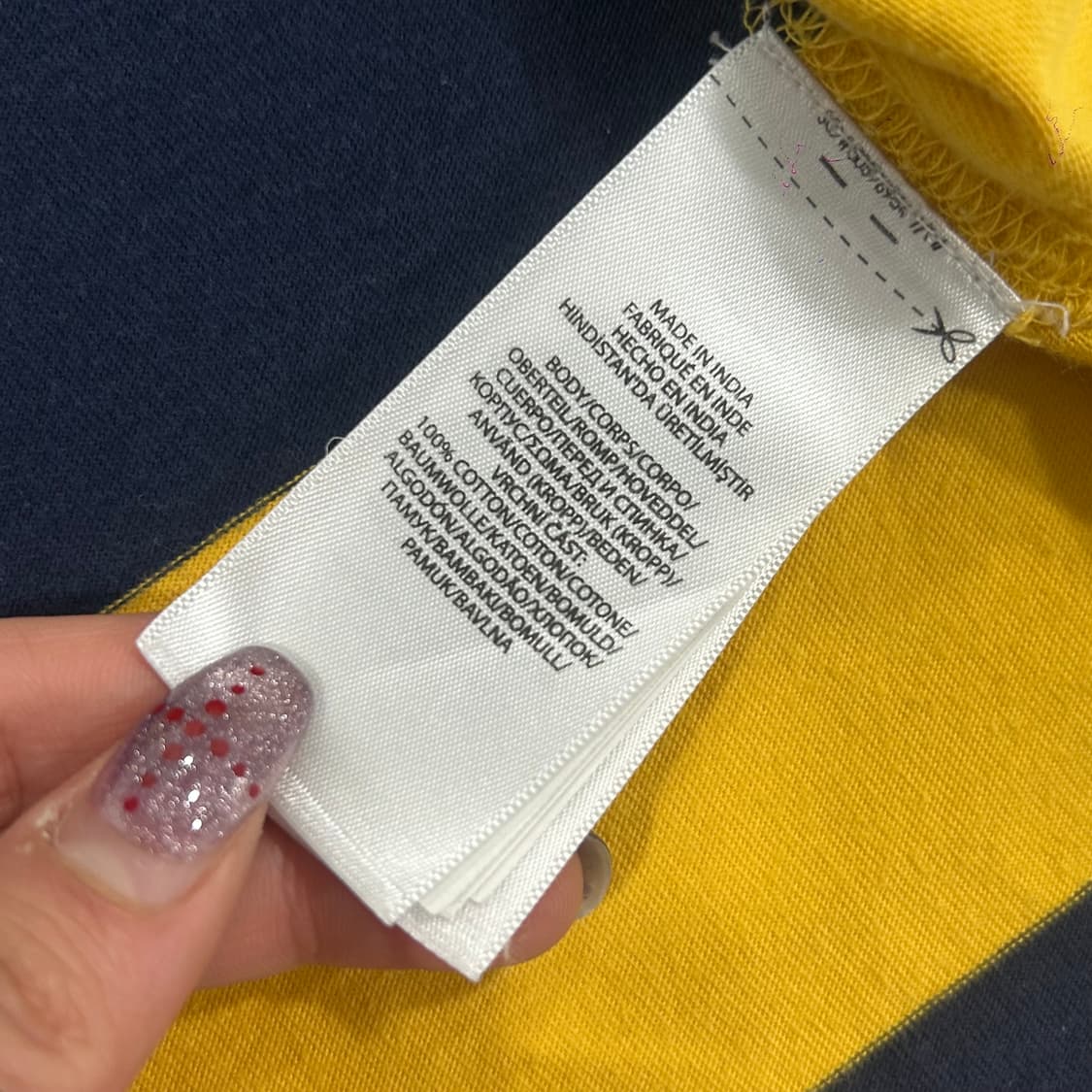 Polo 폴로 네이비 옐로우 스트라이프 카라티 상품이미지6