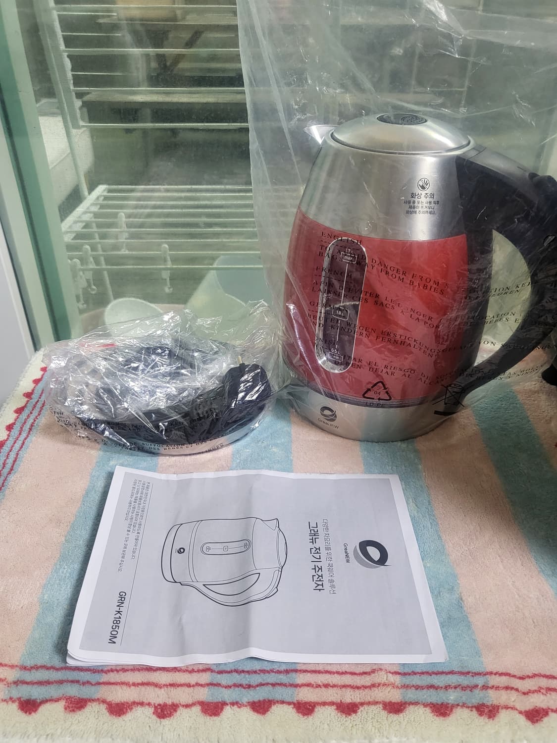 (새제품) 그레뉴 전기 주전자 모델 GRN-K1850M입니다 상품이미지5