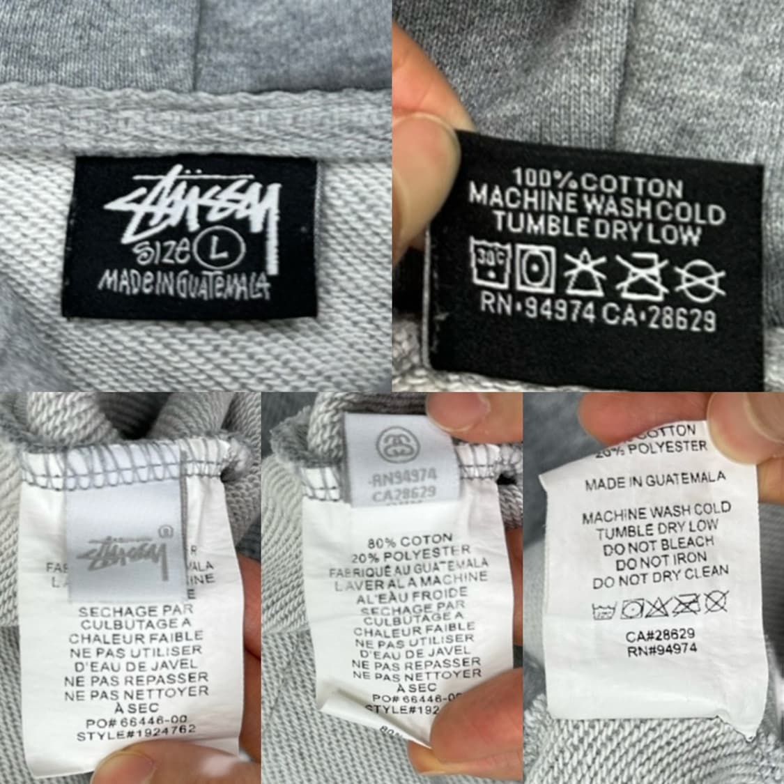 스투시 8볼 후드티 그레이 (L) 상품이미지7