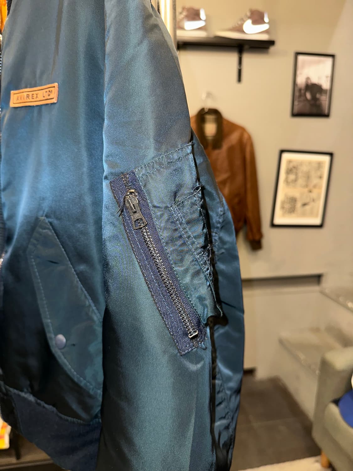 90’s Avirex logo Ma-1 flight  jacket 상품이미지8