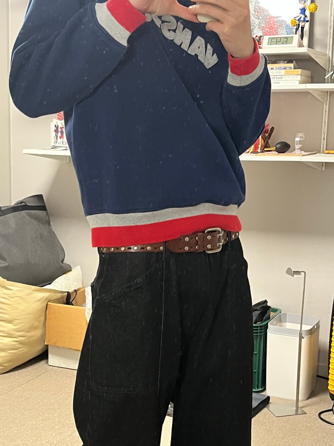 빈티지 투홀 아일렛 통가죽 벨트 상품이미지5