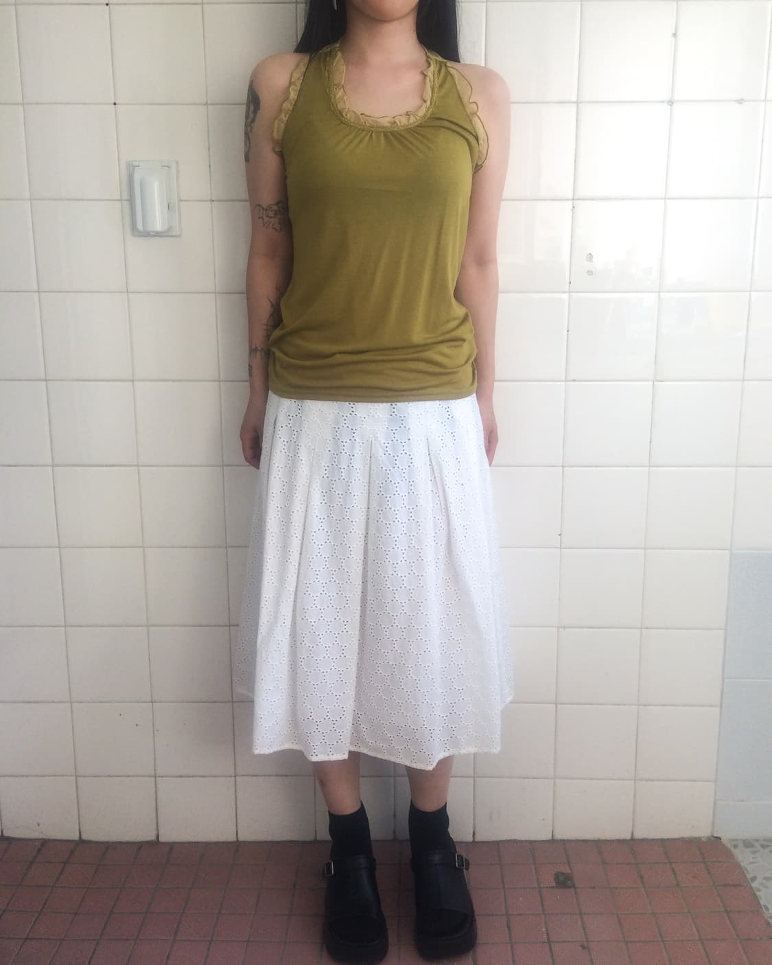 Holter neck frill top 상품이미지6