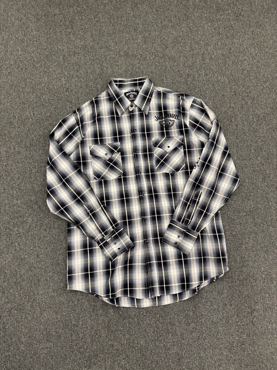 L)Jack Danils 빈티지 자수 체크 긴팔셔츠 상품이미지2