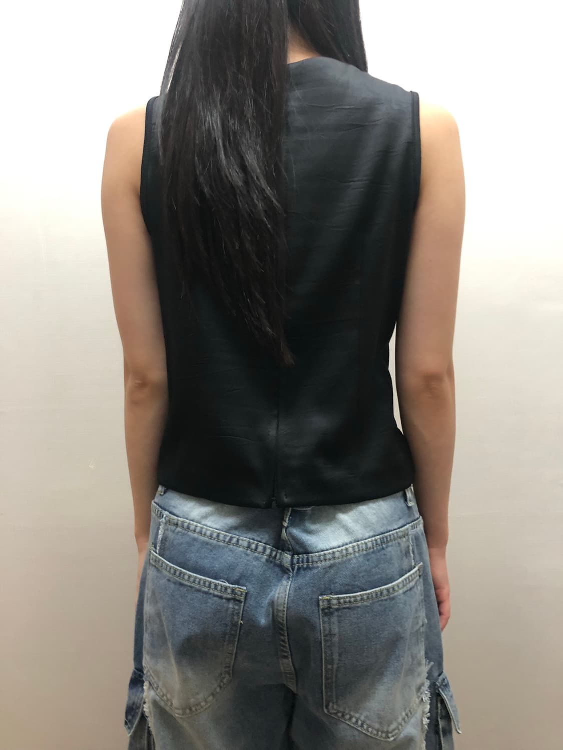 빈티지 블랙 벨티드 탑 상품이미지9