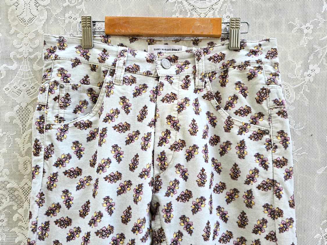 이자벨 마랑 플라워 코듀로이 팬츠 상품이미지3
